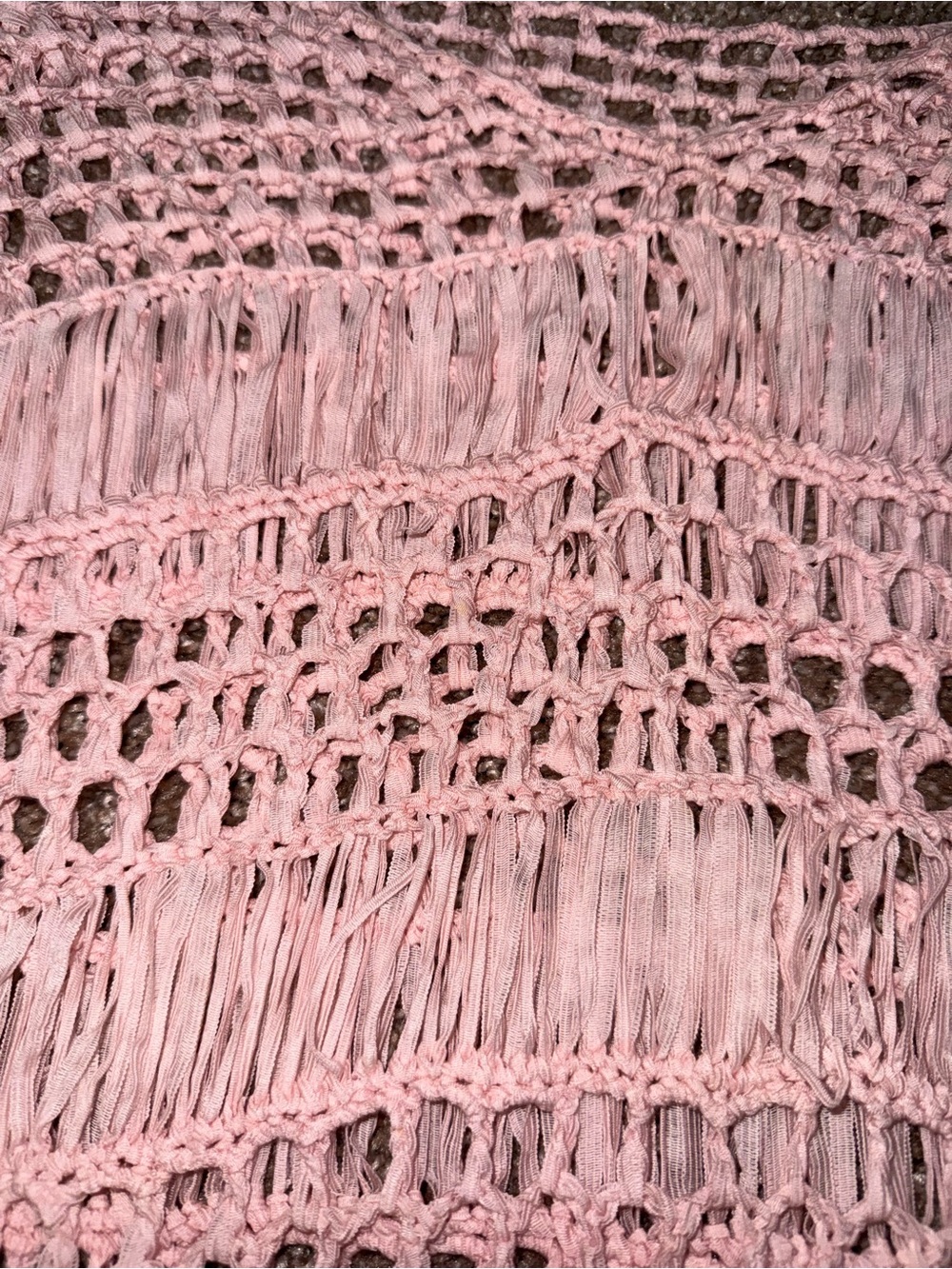 Pink Crochet Fringe Top - Picture 2 of 2